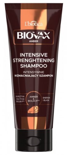 BIOVAX - Amber - Intensive Strenghtening Shampoo - Intensywnie wzmacniający szampon do włosów - Bursztyn & Biolin - 200 ml