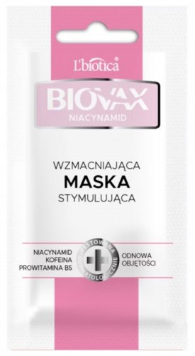 BIOVAX - NIACYNAMID - Wzmacniająco-stymulująca maska do włosów osłabionych - 20 ml - 1 saszetka