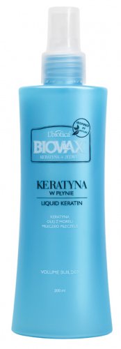 BIOVAX -  KERATYNA + JEDWAB - Liquid Keratin - Keratyna w płynie - 200 ml