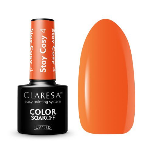 CLARESA - SOAK OFF UV/LED - STAY COSY - Lakier hybrydowy do paznokci - 5 g - 4