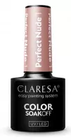 CLARESA - SOAK OFF UV/LED - PERFECT NUDE - Hybrid nail polish - 5 g
