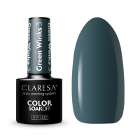CLARESA - SOAK OFF UV/LED - GREEN WINKS - Hybrid nail polish - 5 g - GREEN WINKS - 3 - GREEN WINKS - 3