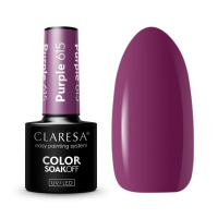 CLARESA - SOAK OFF UV/LED - QUIET FOREST - Hybrid nail polish - 5 g - PURPLE 615 - PURPLE 615