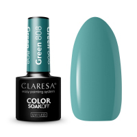 CLARESA - SOAK OFF UV/LED - RAINBOW EXPLOSION - Hybrid nail polish - 5 g - Green 808 - Green 808
