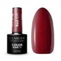 CLARESA - SOAK OFF UV / LED - WARM FEELINGS - Hybrid nail polish - 5 g - RED 439 - RED 439