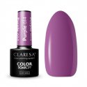 CLARESA - SOAK OFF UV/LED - FUNFAIR - Hybrid nail polish - 5 g - Purple 614 - Purple 614