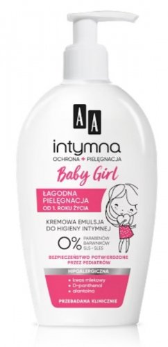 AA - Intymna Girls - Delikatna emulsja do higieny intymnej - Od 1. roku życia - 300 ml