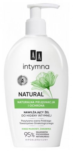 AA - Intymna Natural - Nawilżający żel do higieny intymnej - 300 ml
