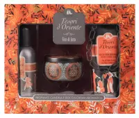 Tesori d'Oriente - Fior di Loto - Gift Set - Eau de Toilette 100 ml + Shower Gel 250 ml + Scented Candle 109 g