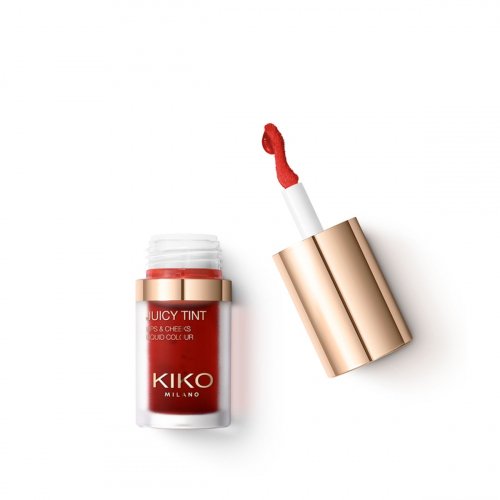 KIKO Milano - Juicy Tint Lips & Cheek Liquid Colour - Pomadka i róż 2w1 - Tint do ust i policzków - 5 ml - 01 Versatile