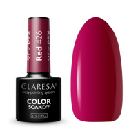CLARESA - SOAK OFF UV/LED - FULL BERRIES - Hybrid nail polish - 5 g - Red 426 - Red 426