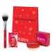 Ibra - Świąteczny zestaw - Gift Set 4 - Sypki puder transparentny 12 g + Gąbka do makijażu + Pędzel do pudru