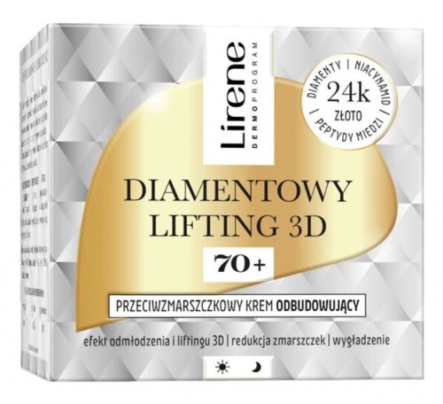 Lirene - Diamond Lifting 3D - Anti-wrinkle rebuilding cream 70+ Day/Night - 50 ml