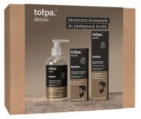 Tołpa - Dermo Barber - Gift set for face and beard care for men - Facial cleansing gel 150 ml + Concentrated beard oil 40 ml + Balsam-gel for the face with facial hair 75 ml
