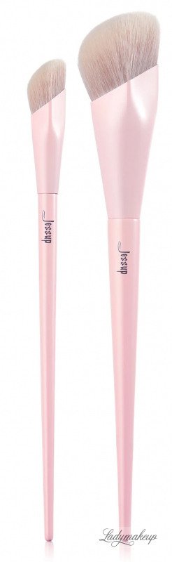 Set IV 2 facial Collection - 2 - Crystal Glamorous brushes of makeup Makeup Pink - Pcs JESSUP Lover