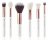 JESSUP - Individual Brushes Set - Set of 6 face and eye makeup brushes - T224 White/Rose Gold