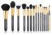 JESSUP - Essential Brushes Set - Set of 15 face and eye makeup brushes - T093 Black/Gold