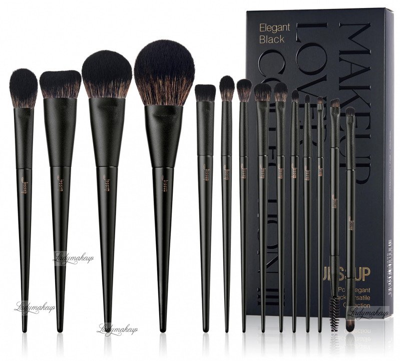 brushes - Elegant - Pcs - 14 Set Versatile Lover 14 III facial JESSUP Makeup Black of makeup Collection