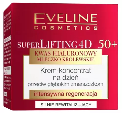 Дневной крем для лица Eveline Super Lifting 4D 50+, против морщин, для зрелой кожи, 50 мл — фото 2