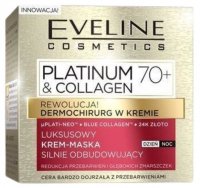 Eveline Cosmetics - PLATINUM & COLLAGEN 70+ Luxury Intensely Restoring Cream-Mask - Luksusowy krem-maska silnie odbudowujący - 50 ml