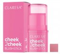 CLARESA - CHEEK 2 CHEEK - Blush Stick - Kremowy róż do policzków w sztyfcie - 6 g - 01 Candy Pink - 01 Candy Pink