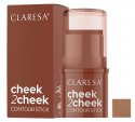 CLARESA - CHEEK 2 CHEEK - Contour Stick - Kremowy bronzer w sztyfcie - 6 g - 02 Milk Choco - 02 Milk Choco