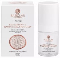 BASICLAB - AMINIS - Actively revitalizing eye cream 3% amino acids, 10% peptide complex and caffeine - Tension and Filling - Day - 18 ml 
