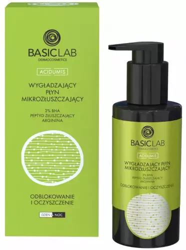 BASICLAB - ACIDUMIS - Micro-Exfoliating Smoothing Liquid with 2% BHA and exfoliating peptide - Unblocking and Cleansing - Day/Night - 100 ml 