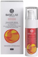 BASICLAB - ESTETICUS - Emulsion Serum - Emulsyjne serum z 1% czystego retinolu, 5% witaminą C i 2% komórkami macierzystymi z wąkrotki azjatyckiej - Odnowa i Stymulacja - Noc - 30 ml 