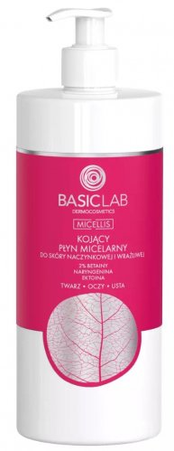 BASICLAB - MICELLIS - Soothing micellar fluid for vascular and sensitive skin - 500 ml