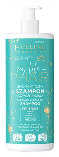 Eveline Cosmetics - MY LIFE MY HAIR - Enzymatyczny szampon oczyszczający do włosów normalnych i przetłuszczających się - 500 ml