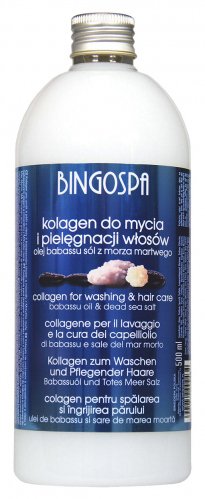 BINGOSPA - Collagen for Wash and Hair Care  - Preparat do mycia i pielęgnacji włosów z olejkiem babassu i minerałami z Morza Martwego - 500ml