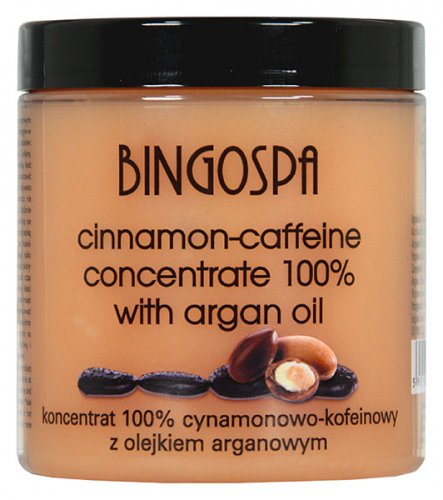 BINGOSPA - Koncentrat 100% cynamonowo-kofeinowy z olejkiem arganowym do "body wrappingu" - 250g		