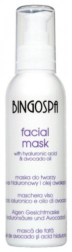 BINGOSPA - Facial Mask - Maska do twarzy z kwasem hialuronowym i olejem awokado - 150g