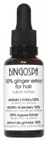 BINGOSPA - 100% Ginger Extract for Hair - Rub-in Lotion - Ekstrakt z imbiru 100% - Wcierka do włosów - 30 ml