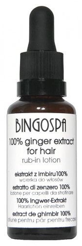 BINGOSPA - 100% Ginger Extract for Hair - Rub-in Lotion - Ekstrakt z imbiru 100% - Wcierka do włosów - 30 ml