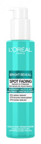 L'Oréal - BRIGHT REVEAL - Spot Fading Serum-In-Cleanser - Żel-serum do mycia twarzy - 150 ml