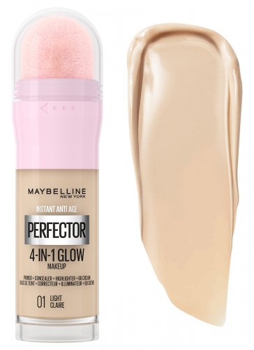 MAYBELLINE - INSTANT ANTI-AGE PERFECTOR - 4-In-1 Glow Make-Up - Rozświetlająca baza do makijażu 4w1 - 20 ml - 01 Light