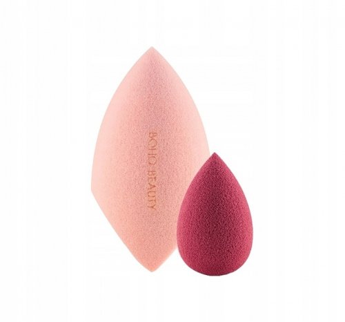 Boho Beauty - Makeup Sponge - Set of 2 makeup sponges - V Cut Pink Slim + Berry Mini 