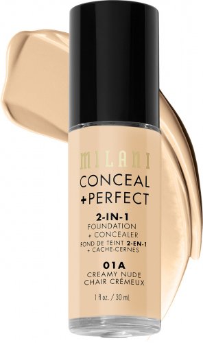 MILANI - CONCEAL + PERFECT - 2-IN-1 FOUNDATION + CONCEALER - 30 ml - 01A - CREAMY NUDE