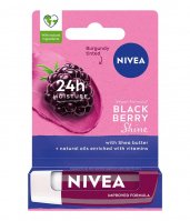 Nivea - BLACKBERRY SHINE - 24h Moisture Lip Balm - Blackberry - 4.8 g 