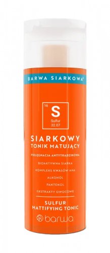 BARWA - BARWA SIARKOWA - Sulfur Mattifying Tonic - Siarkowy tonik matujący - 200 ml