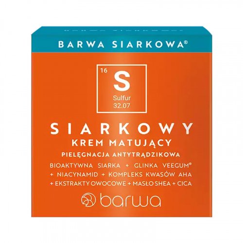 BARWA - BARWA SIARKOWA - Sulfur Mattifying Cream - Siarkowy krem matujący - 50 ml 