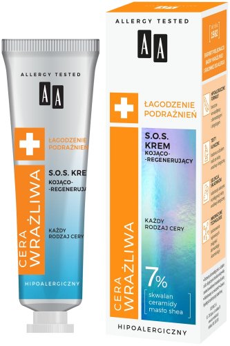 AA - Sensitive Skin - SOS Soothing and regenerating face cream - 50 ml 