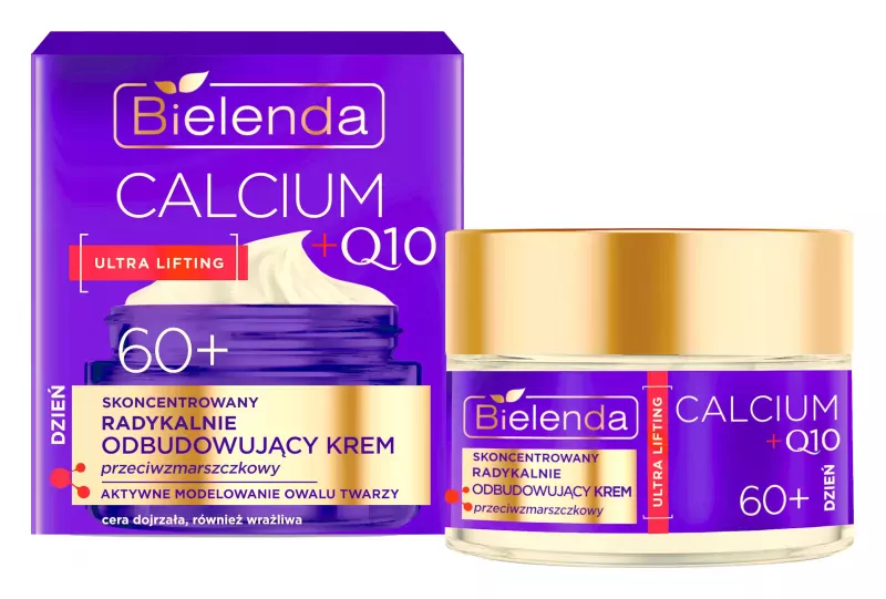 Дневной крем для лица Bielenda Calcium + Q10 60+, против морщин, восстанавливающий, 50 мл — фото 3