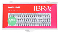 Ibra - NATURAL FLARES EYELASH - KNOT-FREE - 10D/ 0.10/ C/ 12 mm - 10D/ 0.10/ C/ 12 mm