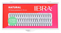 Ibra - NATURAL FLARES EYELASH - KNOT-FREE - 10D/ 0.10/ C/ 11 mm - 10D/ 0.10/ C/ 11 mm