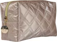 Inter-Vion - Gold, quilted cosmetic bag like a pencil case - Gold & Black - 418 023 