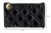 Inter-Vion - Small, black quilted cosmetic bag - Gold & Black - 418 028