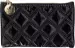 Inter-Vion - Mała, czarna kosmetyczka pikowana - Gold & Black - 418 028
